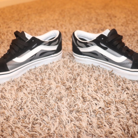 Black, white, & gray Vans - Picture 4 of 8